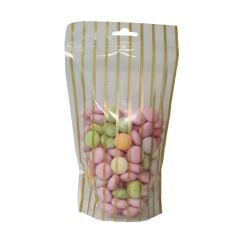 Yaldız Çizgili Şeffaf Kilitli Doypack 17,5x25+4,5 Cm 500 Gr