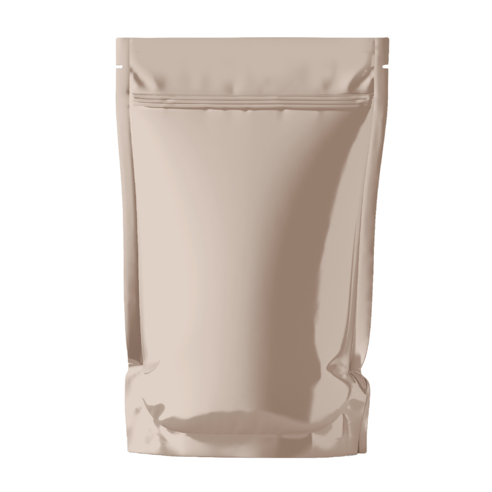 KAHVE DESEN BASKILI DOYPACK KİLİTLİ TORBALAR