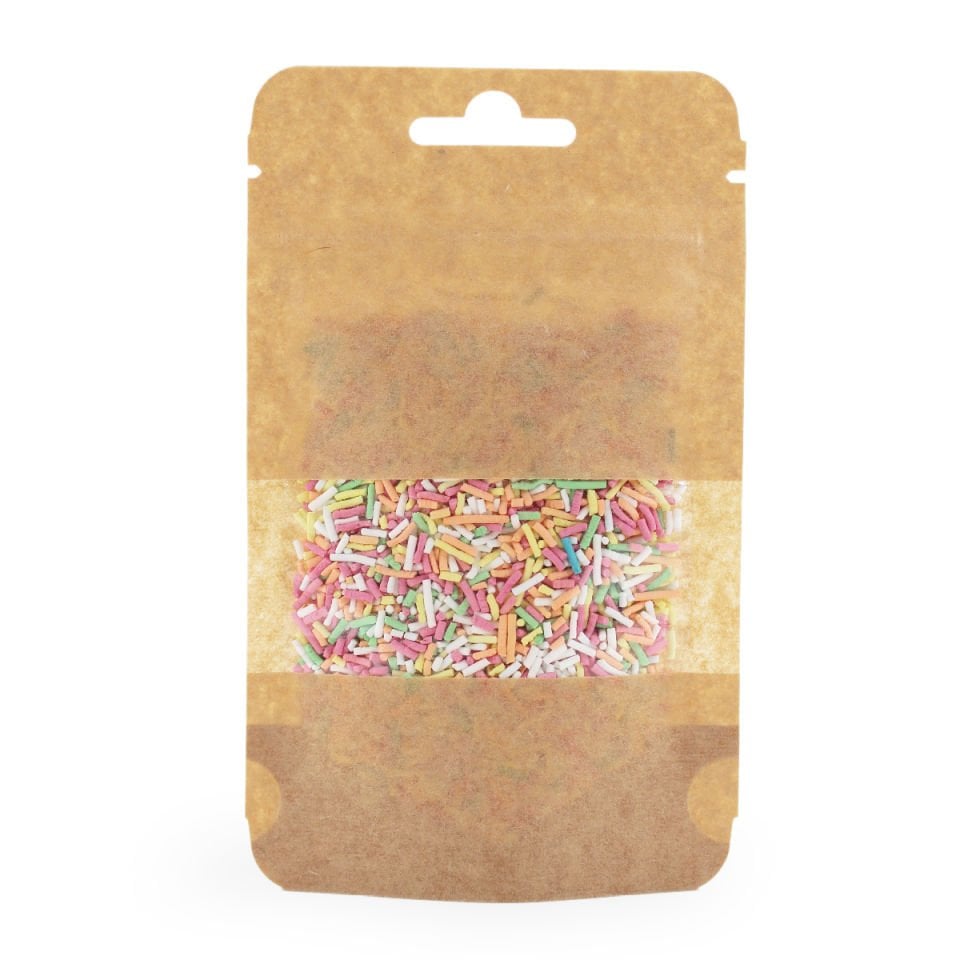 Kraft Dar Pencereli Kilitli Doypack 9x15+3 Cm 50 Gr