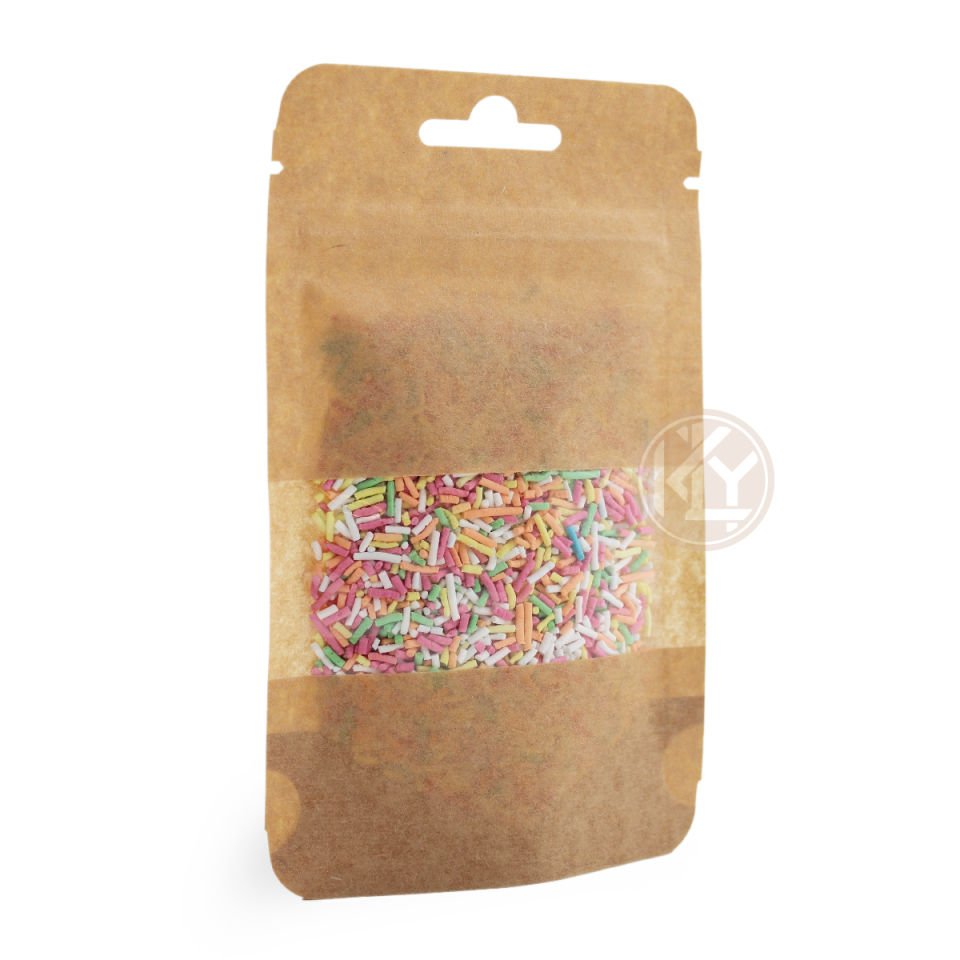 Kraft Dar Pencereli Kilitli Doypack 9x15+3 Cm 50 Gr