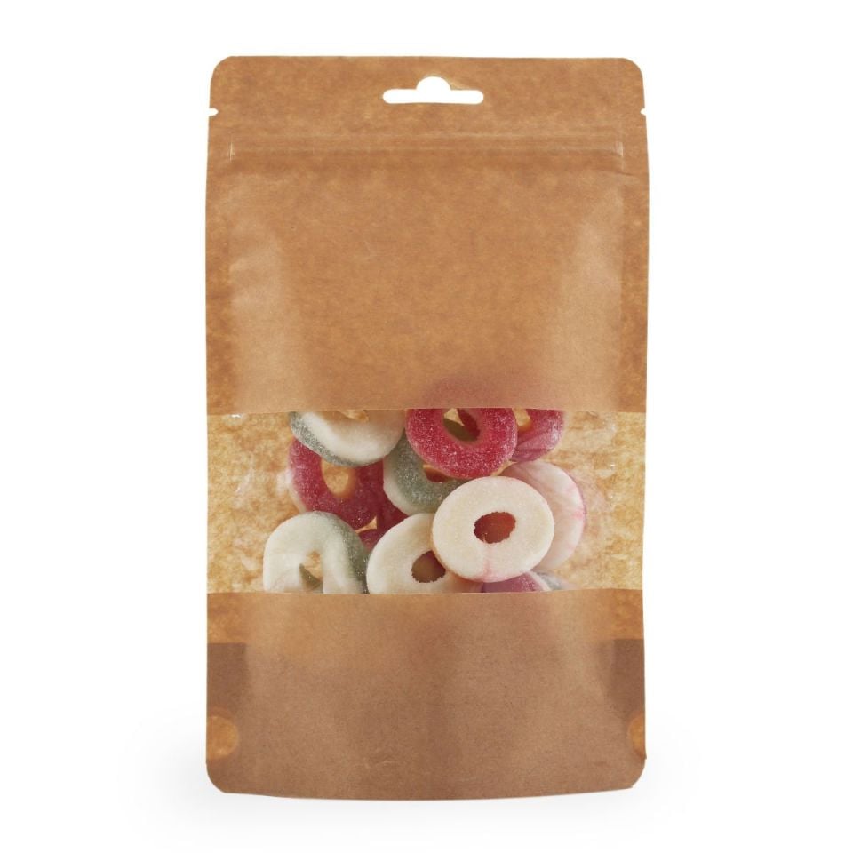 Kraft Orta Pencereli Kilitli Doypack 13x22+4 Cm 250 Gr