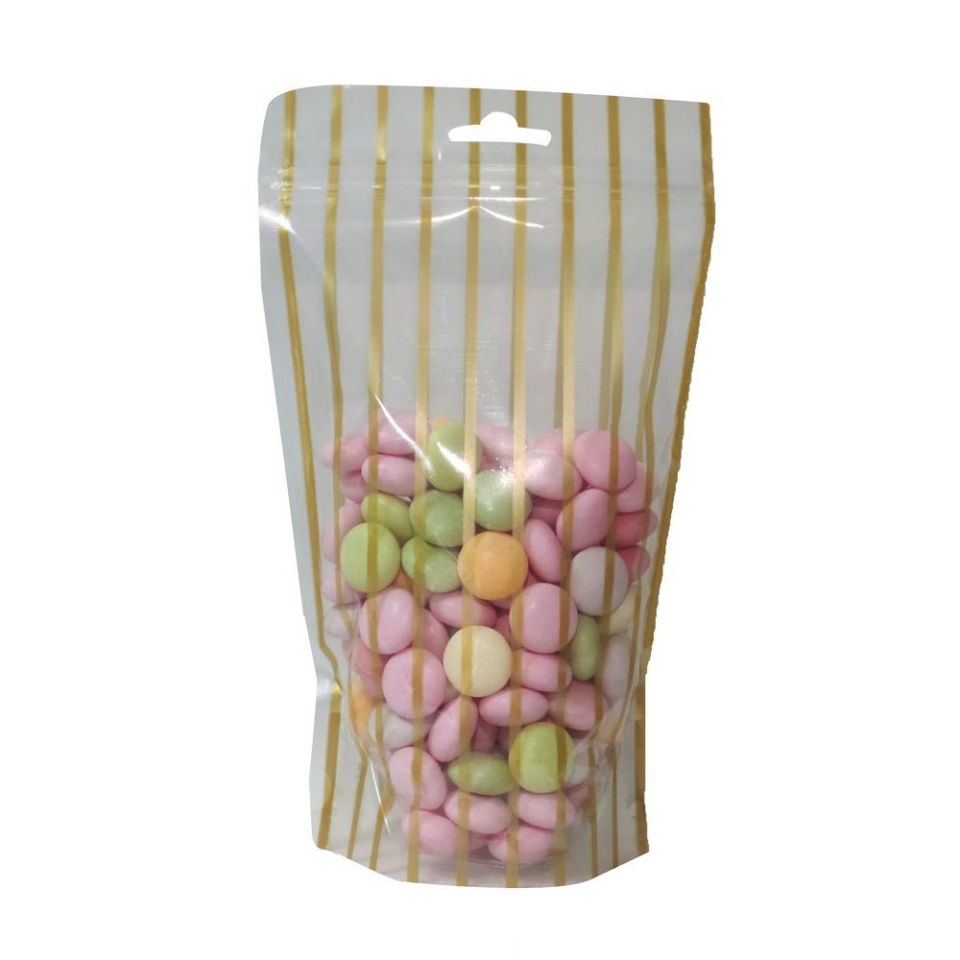 Yaldız Çizgili Şeffaf Kilitli Doypack 21x31+5 Cm 1000 Gr