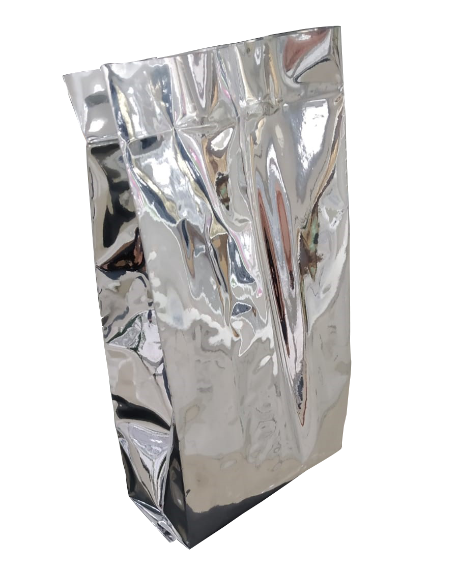 Gümüş Metalize Yan Körüklü Torba 10x34+3 Cm 500 Gr