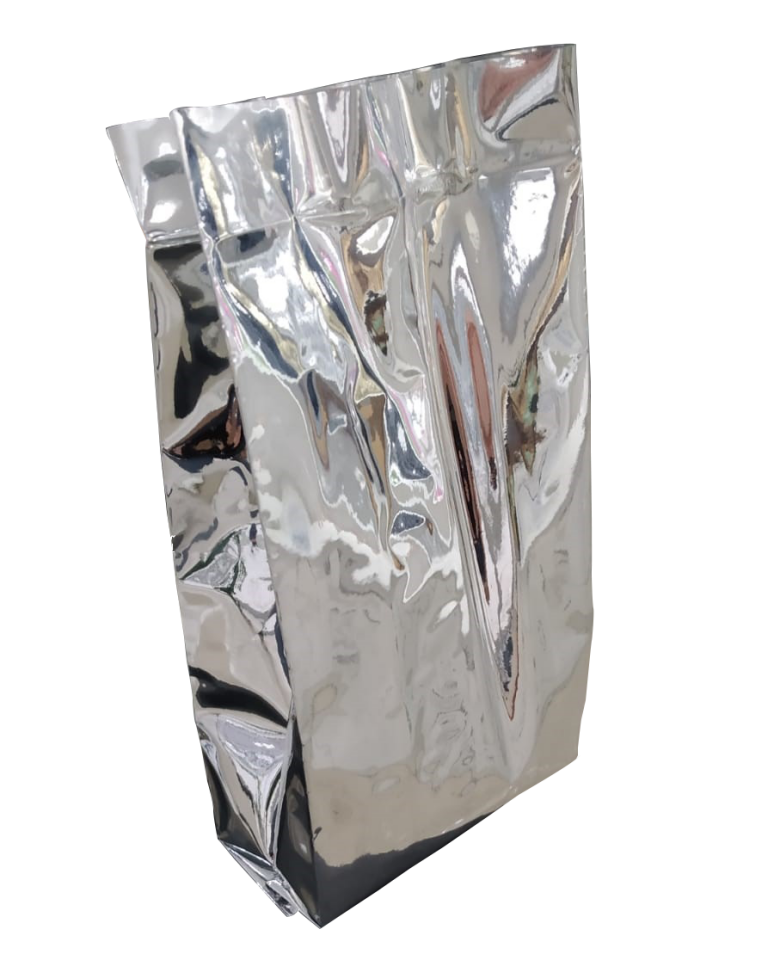 Gümüş Metalize Yan Körüklü Torba 10x34+3 Cm 500 Gr