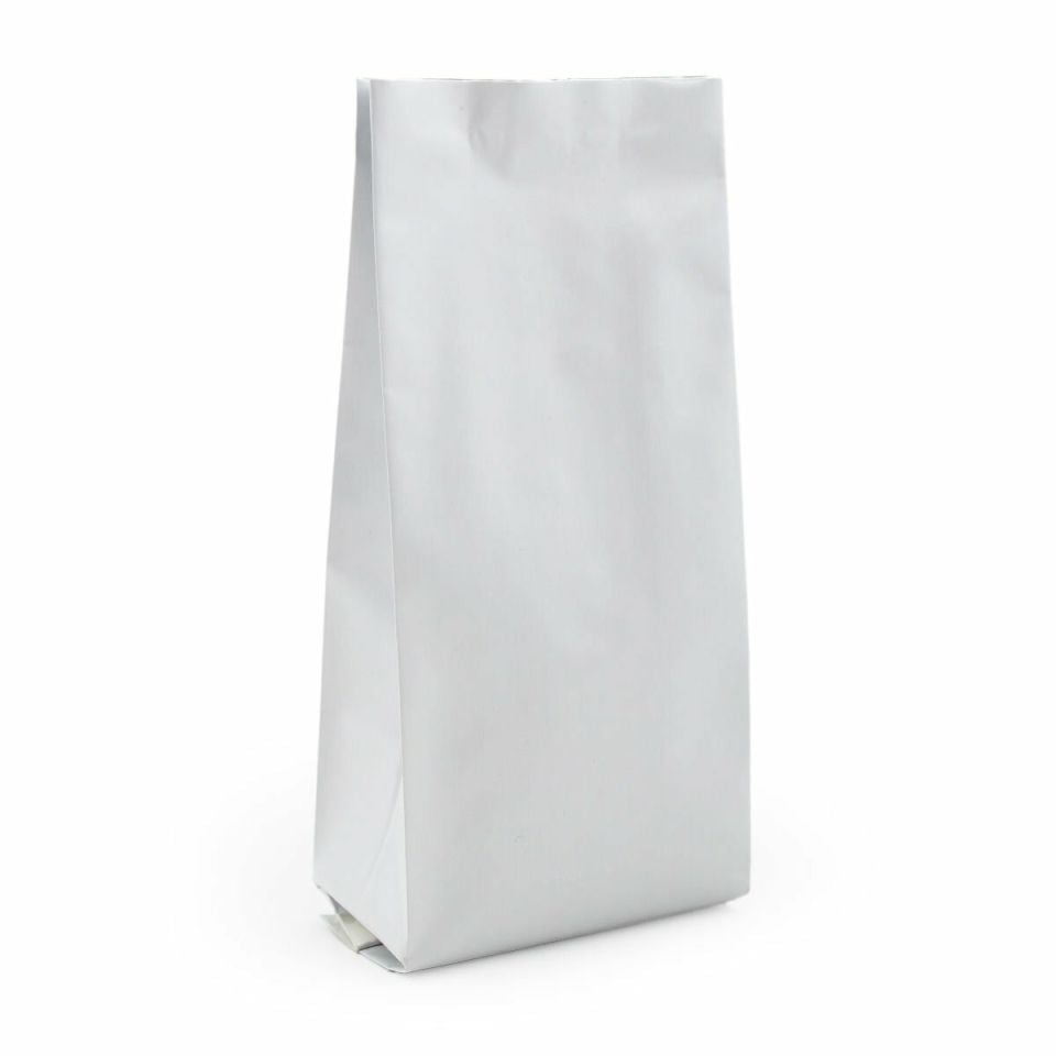 Beyaz Mat Alüminyum Yan Körüklü Torba 13x40+4 Cm 1000 Gr