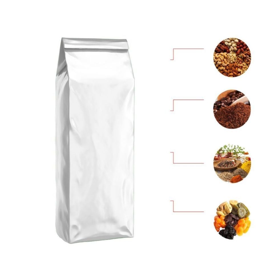 Beyaz Parlak Alüminyum Yan Körüklü Torba